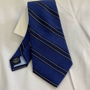 Tommy Hilfiger Blue and Navy Thick Striped Tie